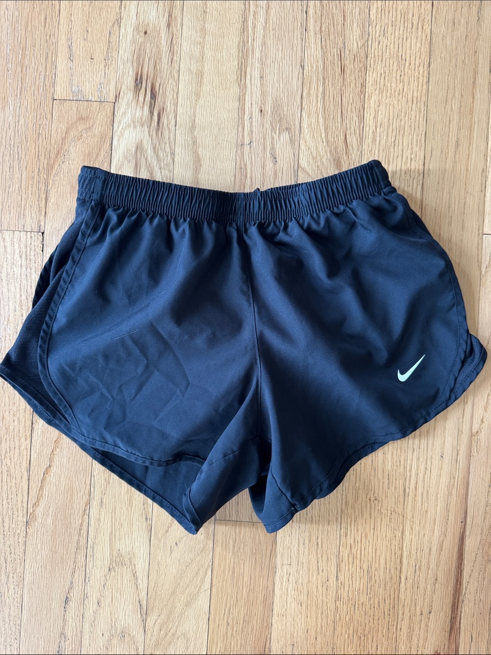 Nike Black Athletic Shorts with Swoosh Medium (Girls)